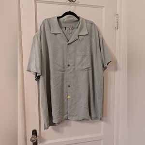 Caribbean Joe Light Green Textured Shirt